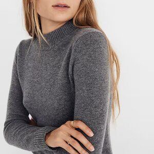 Madewell grey cashmere midi sweater dress